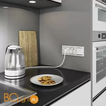 Выключатель одноклавишный проходной с подсветкой (белый) Werkel W1112101 a051118 - Фото 2