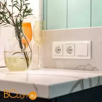 Выключатель двухклавишный проходной (белый) Werkel W1122001 a051126 - Фото 2