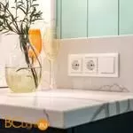 Выключатель двухклавишный проходной (белый) Werkel W1122001 a051126 - Фото 2