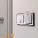 Выключатель двухклавишный проходной с подсветкой (белый) Werkel W1122101 a051112 - Фото 3