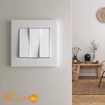 Выключатель трехклавишный (белый) Werkel W1130001 a051131 - Фото 2