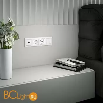 Выключатель трехклавишный (белый) Werkel W1130001 a051131 - Фото 1