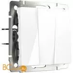 Выключатель трехклавишный (белый) Werkel W1130001 a051131