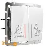 Выключатель двухклавишный для отелей (белый) Werkel W1120801 a054307