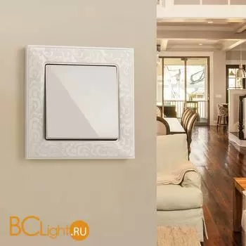 Выключатель одноклавишный проходной (слоновая кость) Werkel W1112003 a051466 - Фото 3