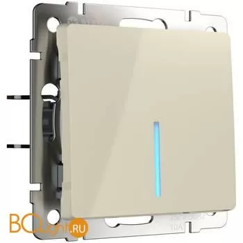 Выключатель одноклавишный проходной с подсветкой (слоновая кость) Werkel W1112103 a051463
