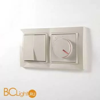 Выключатель двухклавишный проходной (слоновая кость) Werkel W1122003 a051485 - Фото 0