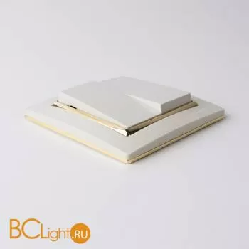 Выключатель двухклавишный проходной (слоновая кость) Werkel W1122003 a051485 - Фото 1