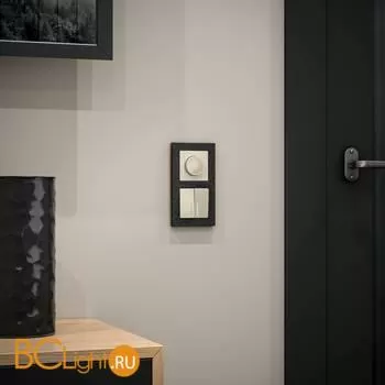 Выключатель двухклавишный проходной c подсветкой (слоновая кость) Werkel W1122103 a051477 - Фото 1