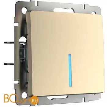 Выключатель одноклавишный проходной с подсветкой (шампань) Werkel W1112111 a050871