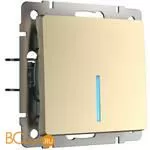 Выключатель одноклавишный проходной с подсветкой (шампань) Werkel W1112111 a050871