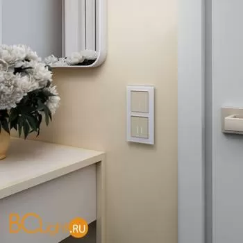 Сенсорный выключатель двухклавишный с подсветкой (шампань) Werkel W4520111 a047973 - Фото 5