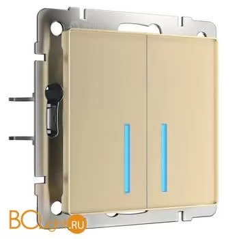 Сенсорный выключатель двухклавишный Умный дом (шампань) Werkel W4520611 a048329