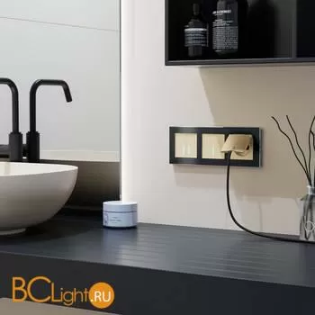 Сенсорный выключатель двухклавишный Умный дом (шампань) Werkel W4520611 a048329 - Фото 5