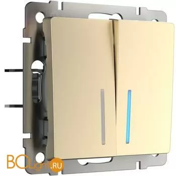Выключатель двухклавишный с подсветкой (шампань) Werkel W1120111 a050859