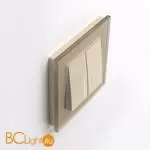 Выключатель двухклавишный с подсветкой (шампань) Werkel W1120111 a050859 - Фото 1