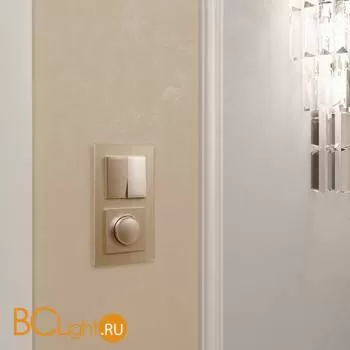 Выключатель двухклавишный проходной (шампань) Werkel W1122011 a050866 - Фото 1