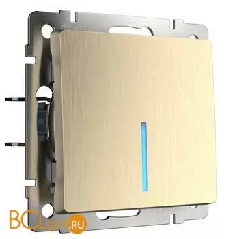 Выключатель одноклавишный с подсветкой (шампань рифленый) Werkel W1110110 a051413