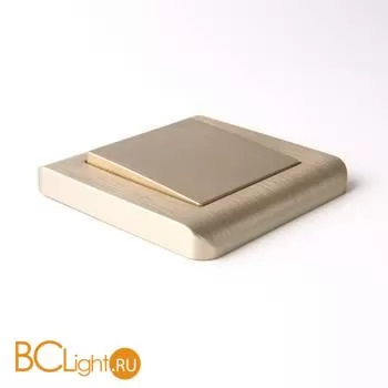 Выключатель одноклавишный проходной (шампань рифленый) Werkel W1112010 a051435 - Фото 1