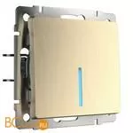 Выключатель одноклавишный проходной с подсветкой (шампань рифленый) Werkel W1112110 a051412