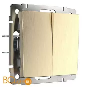 Выключатель двухклавишный (шампань рифленый) Werkel W1120010 a051423