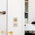 Выключатель двухклавишный с подсветкой (шампань рифленый) Werkel W1120110 a051414 - Фото 3