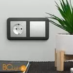 Выключатель одноклавишный (cеребряный рифленый) Werkel W1110009 a051358 - Фото 1