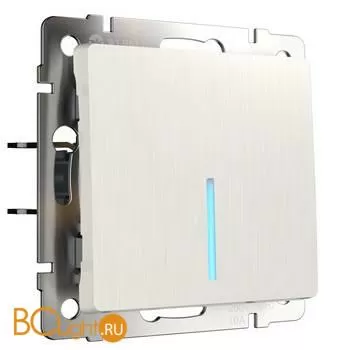 Выключатель одноклавишный с подсветкой (перламутровый рифленый) Werkel W1110113 a051177