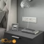 Выключатель двухклавишный с подсветкой (перламутровый рифленый) Werkel W112011 a0511863 - Фото 0