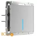 Сенсорный выключатель одноклавишный Умный дом (серебряный) Werkel W4510606 a048323