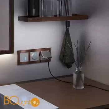 Сенсорный выключатель двухклавишный с подсветкой (серебряный) Werkel W4520106 a047895 - Фото 4