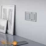 Сенсорный выключатель двухклавишный с подсветкой (серебряный) Werkel W4520106 a047895 - Фото 0