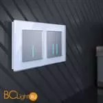 Сенсорный выключатель двухклавишный с подсветкой (серебряный) Werkel W4520106 a047895 - Фото 6