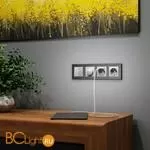 Выключатель двухклавишный с подсветкой (серебряный) Werkel W1120106 a051506 - Фото 2