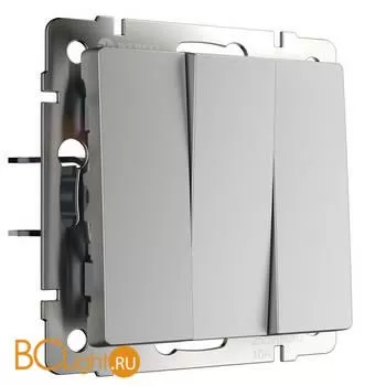 Выключатель трехклавишный (серебряный) Werkel W1130006 a051503