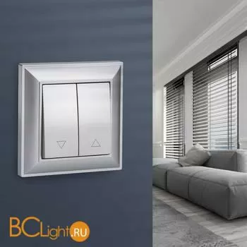 Выключатель жалюзи (серебряный) Werkel W1124506 a051511 - Фото 1