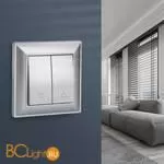 Выключатель жалюзи (серебряный) Werkel W1124506 a051511 - Фото 1