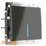 Выключатель одноклавишный с подсветкой (серо-коричневый) Werkel W1110107 a050842