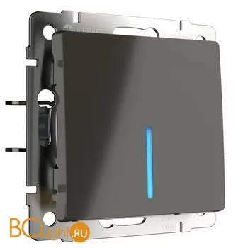 Выключатель одноклавишный проходной с подсветкой (серо-коричневый) Werkel WL07-SW-1G-2W-LED a035909