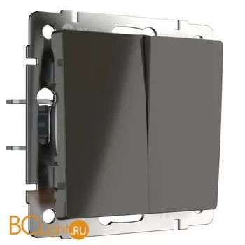Выключатель двухклавишный (серо-коричневый) Werkel W1120007 a050845