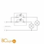 Выключатель двухклавишный с подсветкой (серо-коричневый) Werkel W1120107 a050831 - Фото 5