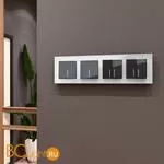 Выключатель двухклавишный с подсветкой (серо-коричневый) Werkel W1120107 a050831 - Фото 3