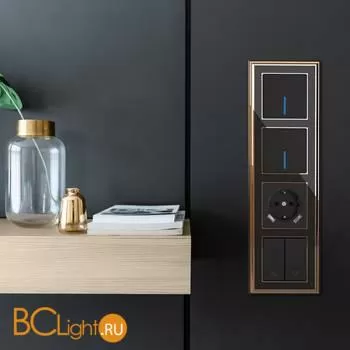 Выключатель одноклавишный с подсветкой (черный матовый) Werkel W1110108 a051599 - Фото 3