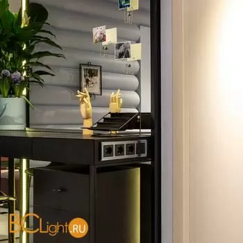 Выключатель одноклавишный проходной (черный матовый) Werkel W1112008 a051626 - Фото 1