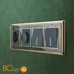 Выключатель одноклавишный проходной с подсветкой (черный матовый) Werkel W1112108 a051609 - Фото 4