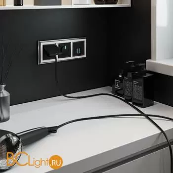 Сенсорный выключатель двухклавишный с подсветкой (черный) Werkel W4520108 a047867 - Фото 4