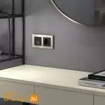 Сенсорный выключатель двухклавишный Умный дом (черный) Werkel W4520608 a048327 - Фото 5