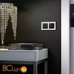 Выключатель двухклавишный (черный матовый) Werkel W1120008 a051628 - Фото 0