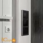 Выключатель двухклавишный (черный матовый) Werkel W1120008 a051628 - Фото 5