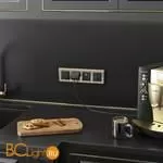 Выключатель двухклавишный проходной (черный матовый) Werkel W1122008 a051621 - Фото 3